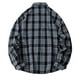 thumbnail image 4 of Blusa y camisa de manga larga con cuello vuelto para hombre, blusa informal a cuadros a la moda con botones y cuello vuelto, blusa de poliéster para hombre, 4 of 4