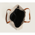 thumbnail image 6 of PORT&LOTUS Women's Beige Faux Leather Tote Bag Large Capacity Shoulder Handbag with Brown Contrast Stitching Minimalist Work & Travel Purse for Daily Use, 6 of 6