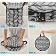 thumbnail image 4 of 50-liter Large Capacity Laundry Basket Sealed and Dustproof Easy Carry Handles Applicable to Laundry Room Bedroom Bathroom College Dorm Braided Pattern, 4 of 7
