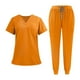 thumbnail image 5 of Conjunto de uniforme exfoliante para mujer, ropa de trabajo, cuello en V transpirable y pantalones deportivos para tienda de mascotas Amarillo, 5 of 10
