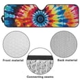 thumbnail image 6 of Binienty Sun Shade for Car Windshield Tie Dye UV Blocking Reflective Heatshield Sunshade for 1997-2017 Jeep Wrangler Rubicon Sahara TJ JK JKU 2/4 Doors, 6 of 6