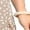 Khaki white dot, variant on Plus Women's Plus Size A-Line Deep V-Neck Elastic Sash Waist Maxi Formal Dress