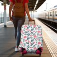 thumbnail image 3 of Stretch Luggage Cover XL(29-32in)– Elastic Travel Suitcase Protector with Handle Openings & Bottom Closure, Washable Polyester Spandex Suitcases Cover, Floral Flowers Print, 3 of 5