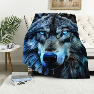 Dawhud Direct Super Soft Queen Size Wolf Fleece Blanket, Warm and