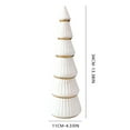 thumbnail image 3 of White Christmas Tree Figurines Tabletop Tree 9.5 Inch Small Wooden Christmas Trees Figurine Home Decor Decorative Xmas Trees for Table Indoor Decor Elegant Fireplace Living Room, 3 of 6