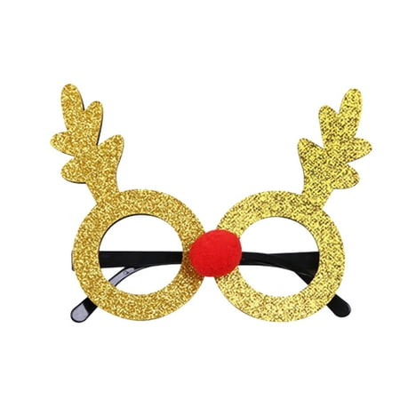

YUEHAO Desktop Ornament Christmas Glasses Frame Cartoon Stereo Glasses Adult And Children Decoration home decor