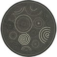 thumbnail image 1 of Safavieh Courtyard Tapis Intérieur Extérieur Noir - Rond 7 Pieds10 Pouces, 1 of 4
