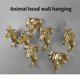 thumbnail image 2 of Colgador de ganchos de pared de resina de animales Monstrate oro cabra HA000948-02B, 2 of 6