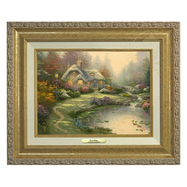 Thomas Kinkade Everett's Cottage - Canvas Classic (Gold Frame)