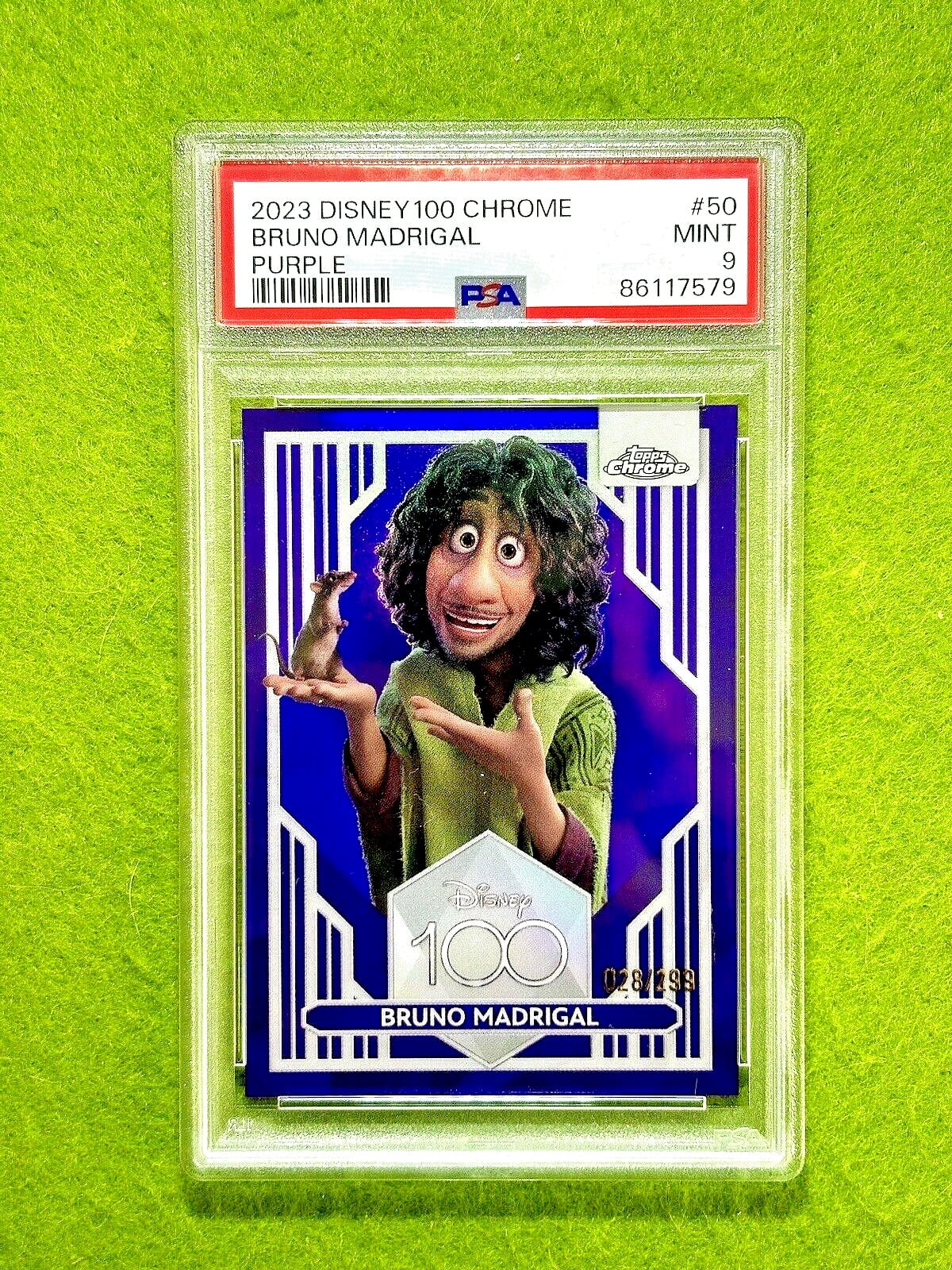 BELLE Disney 100 PINK REFRACTOR CARD # /399 SP 2023 Topps Chrome