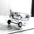 thumbnail image 3 of Adorno De Avión De Hierro Retro, Artesanía Exquisita Y Simulación Procesamiento De Galvanoplastia Plantilla Decorativa De Avión Vintage Para El HogarGold Large, 3 of 7