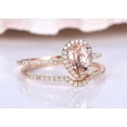 thumbnail image 3 of HeartsAndYou 1.9ct Natural Peach Morganite Bridal Set Engagement Ring 14k SOLID Rose Gold, 3 of 9