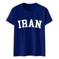 thumbnail image 1 of Camiseta de Manga Corta Impresa de Cuello Alto para las Mujeres, Tops de Cuello Redondo para las Mujeres Mezcla de Poliéster de Spandex de Uso Diario Casual, 1 of 5