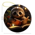 thumbnail image 3 of Christmas Ornament Cute Sloth Merry Christmas 2024 Ornament Cute Bookworm Sloth Reading Books Christmas Tree Hanging Accessories Gifts for Women Men On Christmas, 3 of 6