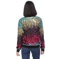 thumbnail image 5 of Women's Long Sleeve gradient colour Sequin Sweatshirt Tunic Top Pullovers, Gradient Color, X-Large, 5 of 6