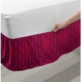 thumbnail image 2 of Magenta Bed Skirt, Monochrome Flourishing Flowers with Leaves Pattern Royal Garden Design, Elastic Bedskirt Dust Ruffle Wrap Around for Bedding Decor, 4 Sizes, Magenta and Purple, by Ambesonne, 2 of 2