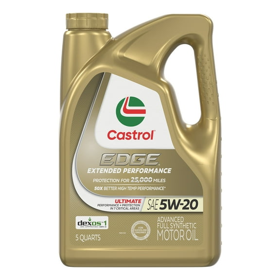 Castrol EDGE Extended Performance 5W-20 Advanced Full Synthetic Motor Oil, 5 Quarts