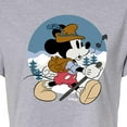 thumbnail image 3 of Disney - Alpine Mickey - Juniors Cropped Cotton Blend T-Shirt, 3 of 5