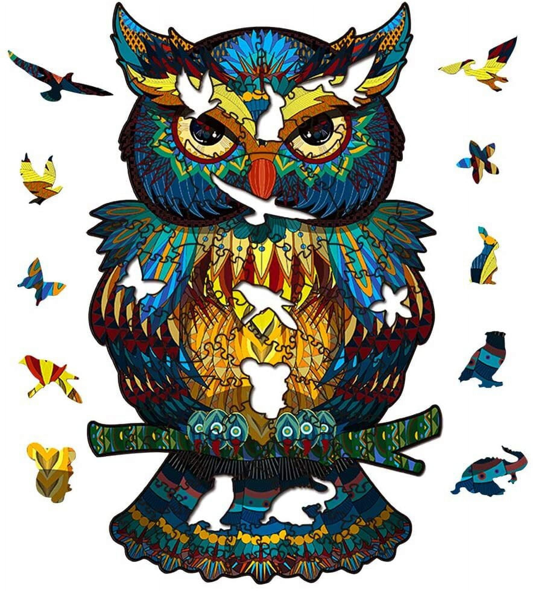 TRIGSAWパズル OWL フクロウ 多重層木製パズル インテリア 彫刻されたフクロウ - 木製ジグソーパズル – Crafthub Japan