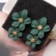 thumbnail image 5 of Moda Nueva Pendientes Europea y Personalidad Tendencia Color Doble Capa Flor Studs Dulce Pendientes, 5 of 5