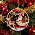 thumbnail image 3 of AOMXGD Christmas Wooden Hollow‑Cut Hanging Pendant, Wooden Ornament for Xmas Tree Wall Indoor Festive Decoration, 3 of 7