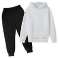 thumbnail image 2 of Caqnni Cozy Lightweight Girls Lounge Set: Perfect for Virtual Learning, Homework Sessions, and Post-Study Relaxation（A01-White,11-12 Years), 2 of 2
