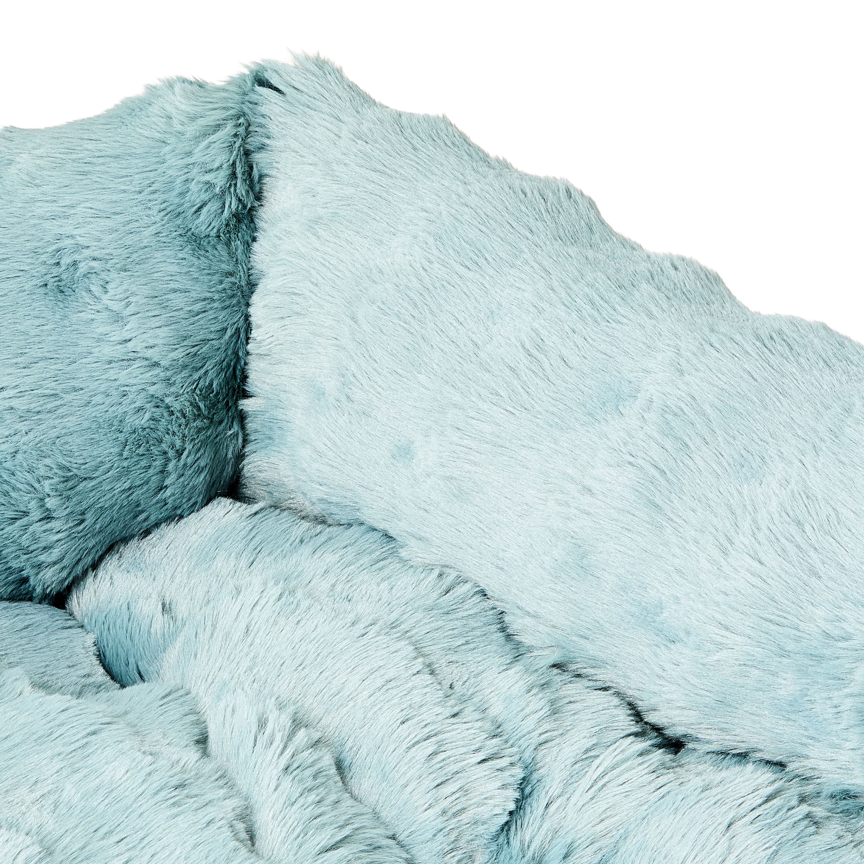 Vibrant Life Medium Bubble Faux Fur Orthopedic Cuddler Pet Bed, Blue, 24" x 20"