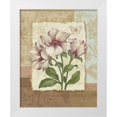 thumbnail image 3 of Pamela Gladding 20x24 White Modern Wood Framed Wall Art Titled - Flower Trio II, 3 of 5