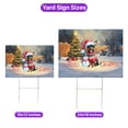 thumbnail image 5 of Merry Christmas Woofmas Xmas Noel Miniature Pinscher Santa Snowman Yard Sign Mini Pin Dog Lover Outdoor Home Lawn Garden Porch Decor - 13016, 5 of 5