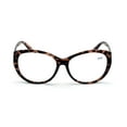 thumbnail image 3 of Women Oversized Reading Glasses - Clear Lens Readers Jackie Oval Leopard Checker, 3 of 5