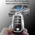 thumbnail image 6 of Key Fob Cover Compatible with Toyota Land Cruiser Venza RAV4 Prime Sienna Fortuner Mirai 2018-2022 4 Button Keychain Case Holder Protector,Silver, 6 of 7
