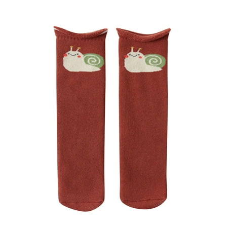 

Kids Toddler Baby Kids Girls Boys Cartoon Warm Long Socks Knee Sock Slipper Stocking Soft Shoes Socks Baby Girl