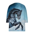 thumbnail image 5 of Idoravan Womens Tops Dressy Casual 3/4 Sleeve Women's 3/4 Sleeve V-Neck Pullover Casual Loose-Fitting Printed Top S Multicolor Xl, 5 of 5