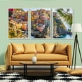 thumbnail image 3 of IDEA4WALL 3 Piece Framed Canvas Wall Art for Living Room, Bedroom Italy City Landscape Canvas Prints for Modern Home Decoration Ready to Hang, 3 of 4