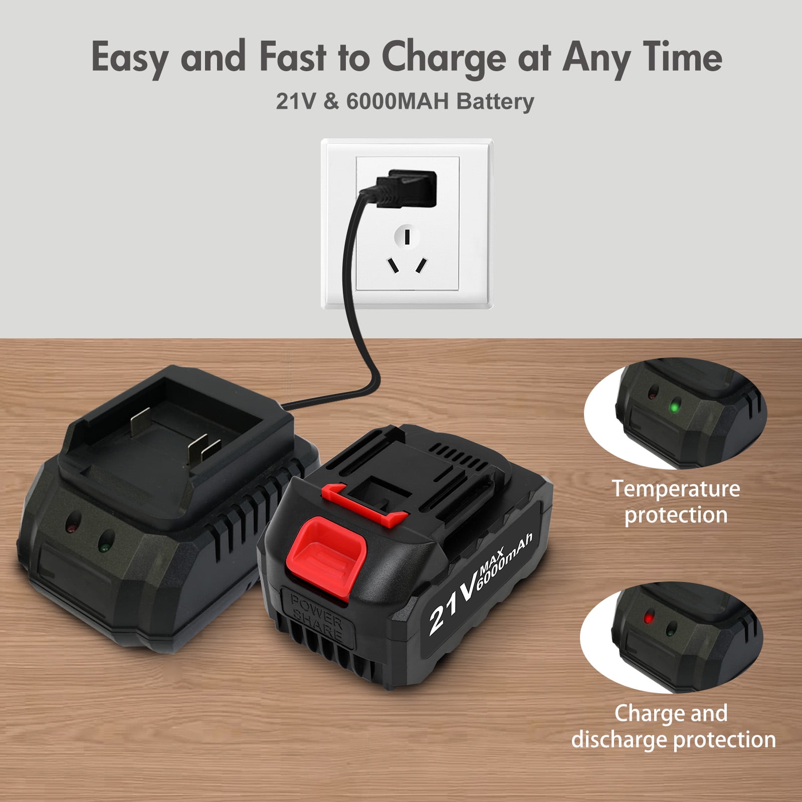 Leaf Blower, 170MPH 540CFM Leaf Blower Cordless with 2X6.0Ah Battery & Charger, 21V Electric Leaf Blower for Lawn Care, Battery Leaf Blower for Snow Blowing & Yard Patio Garden Cleaning