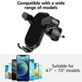 thumbnail image 5 of Car Mount Phone Holder Auto Clamping Hook Type Air Vent Mounted Cellphone Holder Automotive 360 Degree Rotating Stand, 5 of 8