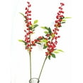 thumbnail image 3 of Yuedong Fake Flower Berry Red Fruit Simulation With Leaf 4 Prongs Berries - Foam Pine Natural Plastic Christmas Decorations, 3 of 16