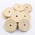 thumbnail image 2 of Narrster 1 Pack/50pcs 40mm Round Wooden Pieces Thicken Wood Round Pieces Solid Round Wooden Pieces for Adornment Home Daily Use, 2 of 10