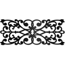 Floral Metal Wall Decor Black Metal Wall Art Rustic Hollow Rectangle Iron Flower Hanging Wall Sculpture Mandala Wall Decoration for Living Room Home Office Garden Balcony 11.8x4.7Inch colorful