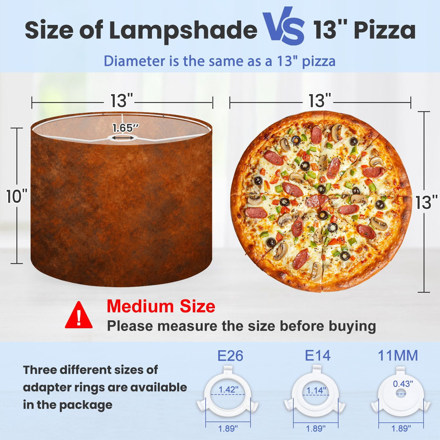 Linen Drum Lampshades Grunge rusty orange brown metal steel stone texture panorama 13"x13"x10" Light Shade for Table Lamps Floor Lamp Shades Lampshade Replacement Assembly Required