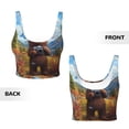 thumbnail image 6 of Rateoe Snowy Mountain Photography Bear Print Womens' Sports Bras Scoop Neck Sports Vest- Padded U Back Seamless High Impact Support, 6 of 7
