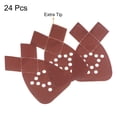 thumbnail image 3 of Unique Bargains 24 Packs 600 Grits 12 Holes Hook & Loop Sandpapers Triangular Sanding Pads Sheets with Extra Tips, 3 of 6