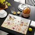 thumbnail image 4 of Thanksgiving Flower Floral Placemats Set of 4 Fall Plant Leaves Placemat,Washable Autumn Farmhouse Table Mats Set,Thanksgiving Bird Table Placemats for Kitchen Dining Table Harvest Holiday Party Decor, 4 of 6
