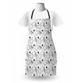 thumbnail image 3 of Modern Apron, 90s Memphis Style Pointillist Art Rectangles and Circles Abstract Geometry, Unisex Kitchen Bib with Adjustable Neck for Cooking Gardening, Adult Size, Black and White, by Ambesonne, 3 of 4