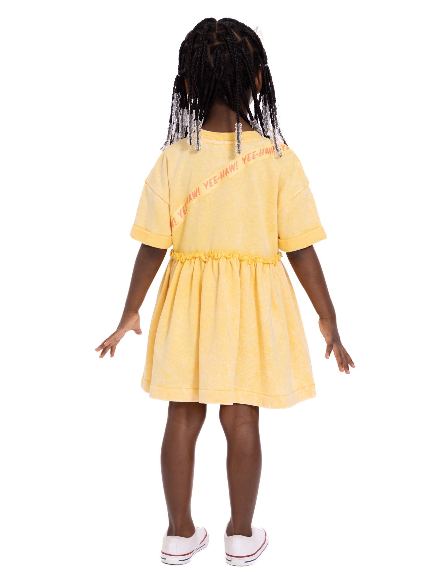 Toy Story Toddler Girls Short Sleeve Graphic Dress with 3D Bag, Sizes 12M-5T