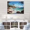 thumbnail image 2 of Designart "Tropical Paradise Beach Photo II" Nautical & Beach Metal Wall Decor, 2 of 5