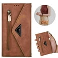 thumbnail image 2 of Crossbody Strap Wallet Case For iPhone 16 Pro Max , Magnetic Book Envelope Design PU Leather Shoulder Strap Hand Wrist Stand Flip Cards Slots Cover with wrist Strap for iPhone 16 Pro Max,Brown, 2 of 13