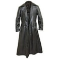 thumbnail image 2 of Mens Black Costume Brandon Lee The Crow Leather Trench Long Coat, 2 of 4
