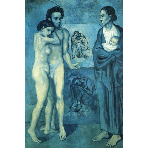24x36 gallery poster, La Vie (1903) by Pablo Picasso