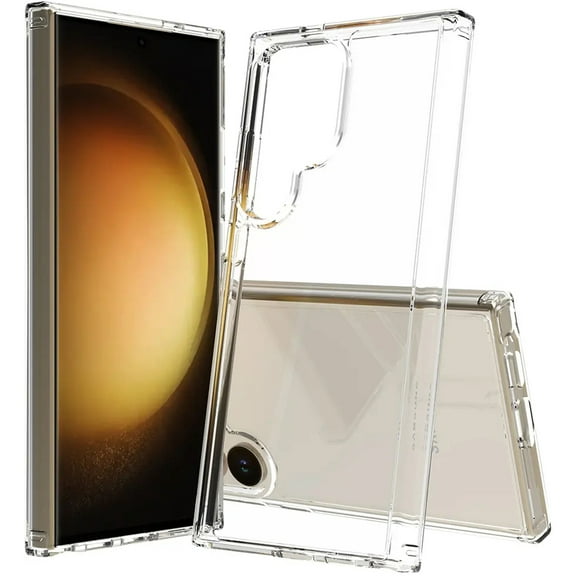 Clear Case for Samsung Galaxy S24 Ultra, Aquaflex Semi-Flexible TPU [Shock Absorbing] Transparent Phone Cover
